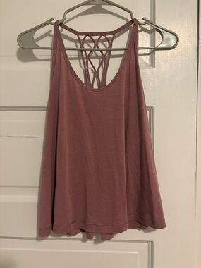 Lululemon Strappy Back Yoga Tank Flowy Drape Mauve Pink Size 4–6